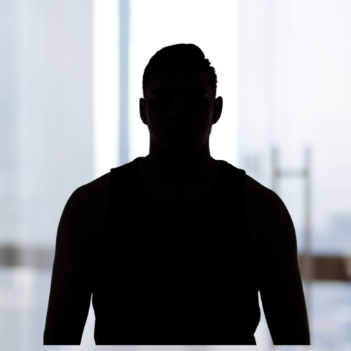 a silhouette of a man